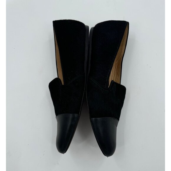 Nurture Womens Black Leather & Bovine Hair Reikel Loafers Size 8M - Picture 5 of 9